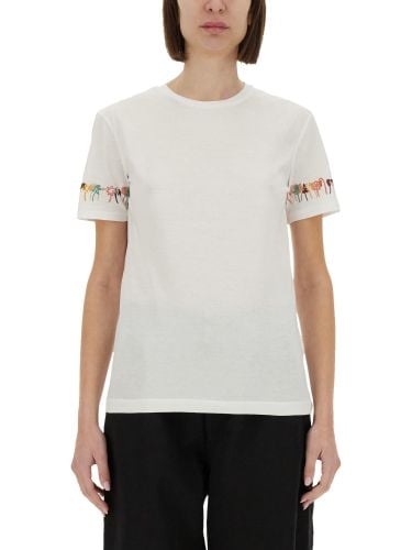 T-shirt with embroidery - ps by paul smith - Modalova