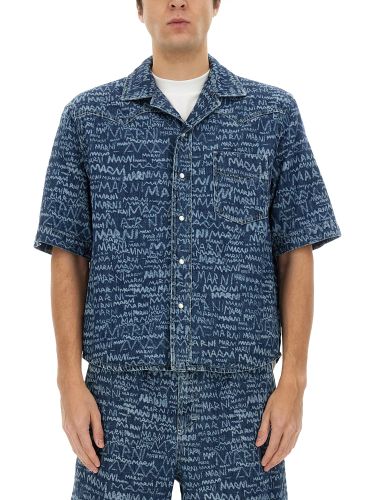 Marni denim bowling shirt - marni - Modalova