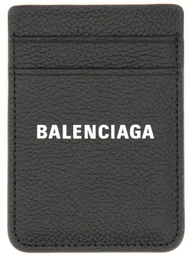 Magnetic card holder with logo - balenciaga - Modalova