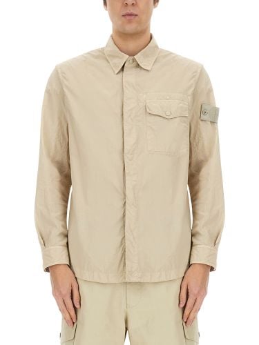 Stone island nylon overshirt - stone island - Modalova