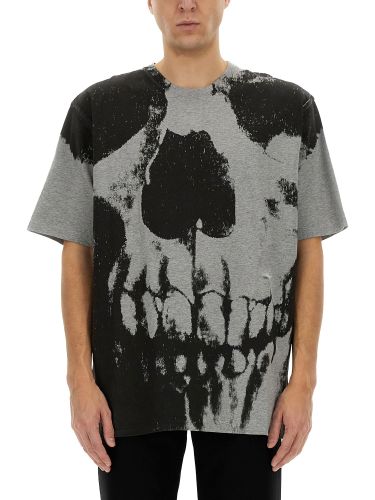 Skull print t-shirt - alexander mcqueen - Modalova