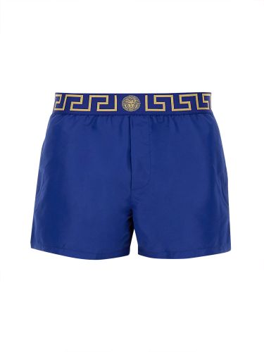 Sea shorts with greek border - versace - Modalova