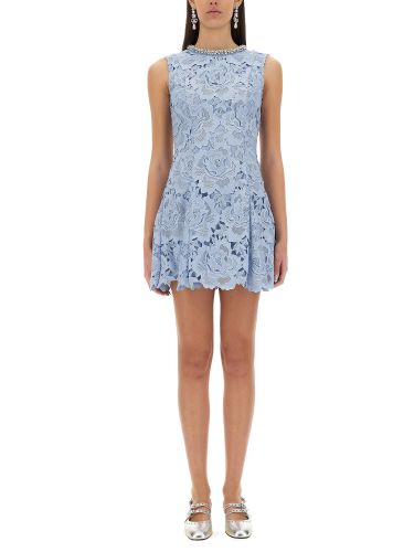 Floral lace mini dress - self-portrait - Modalova