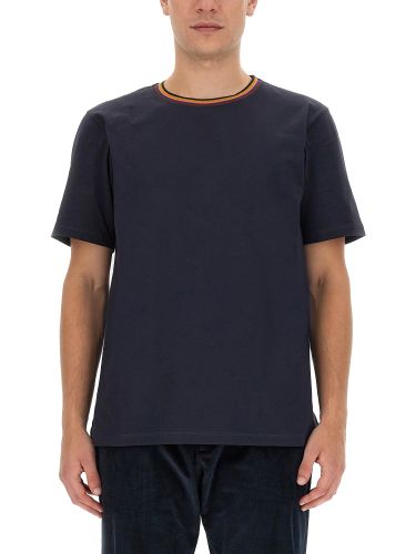 Stripes logo collar t-shirt - paul smith - Modalova