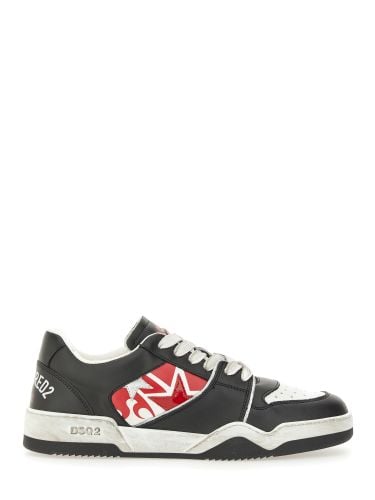 Dsquared leather sneaker - dsquared - Modalova