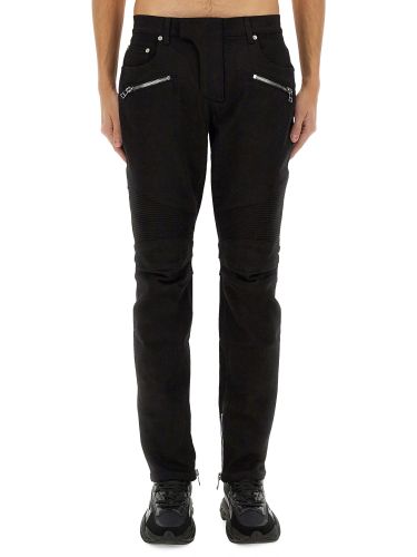 Balmain denim biker jeans - balmain - Modalova