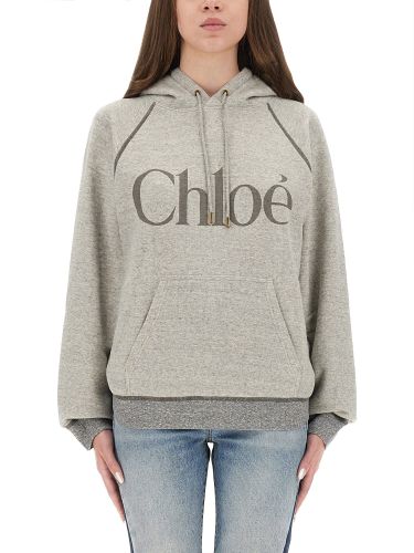 Chloe' oversized logo hoodie - chloe' - Modalova