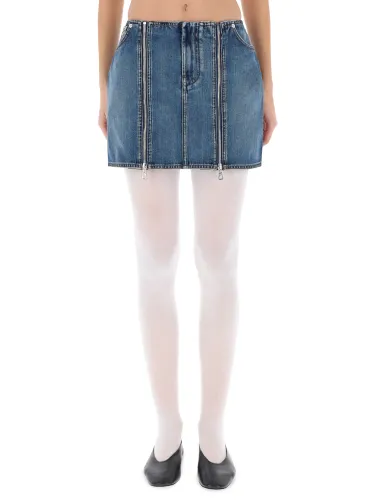 Miniskirt with double zipper - jean paul gaultier - Modalova