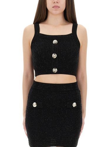 Balmain tweed crop top - balmain - Modalova