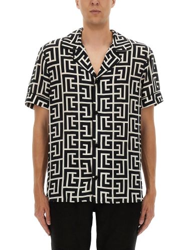 Balmain monogram print pajama shirt - balmain - Modalova