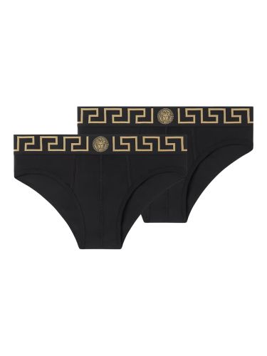 Versace bi-pack cotton briefs - versace - Modalova