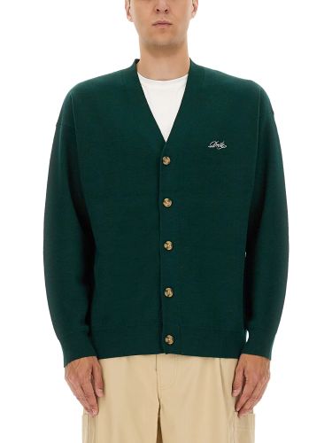 Cardigan with logo embroidery - drôle de monsieur - Modalova