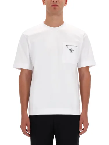 Fendi logo pocket t-shirt - fendi - Modalova