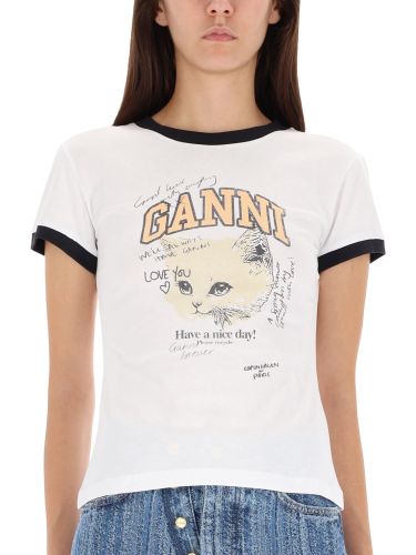 Ganni t-shirt "kitty" - ganni - Modalova