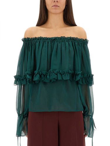 Saint laurent blue in silk - saint laurent - Modalova