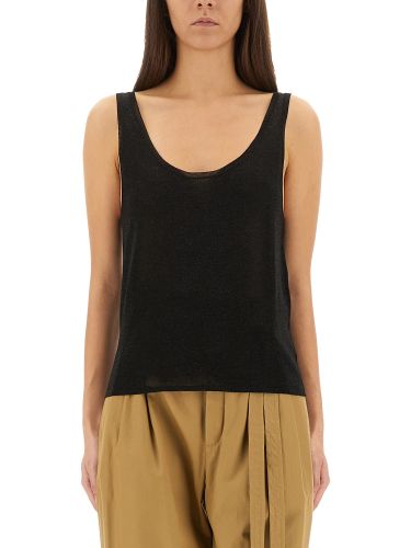 Saint laurent lurex knit tank top - saint laurent - Modalova