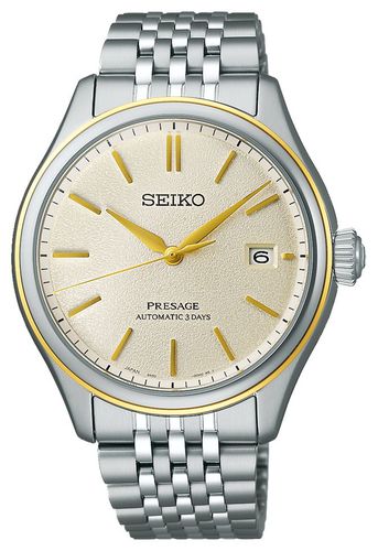 SPB478J1 Presage Classic Series in Delicate Cream Silk Watch - Seiko - Modalova