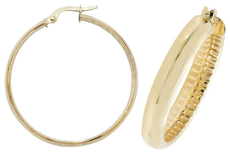 ER1053-30 30mm Hoop Earrings Jewellery - James Moore TH - Modalova