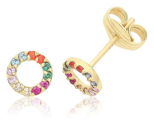 ES733 Small Rainbow Cubic Jewellery - James Moore TH - Modalova