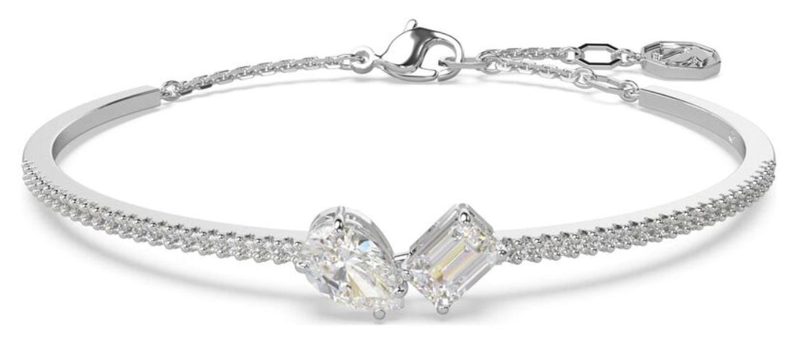 Mesmera Bangle Rhodium Plated Jewellery - Swarovski - Modalova