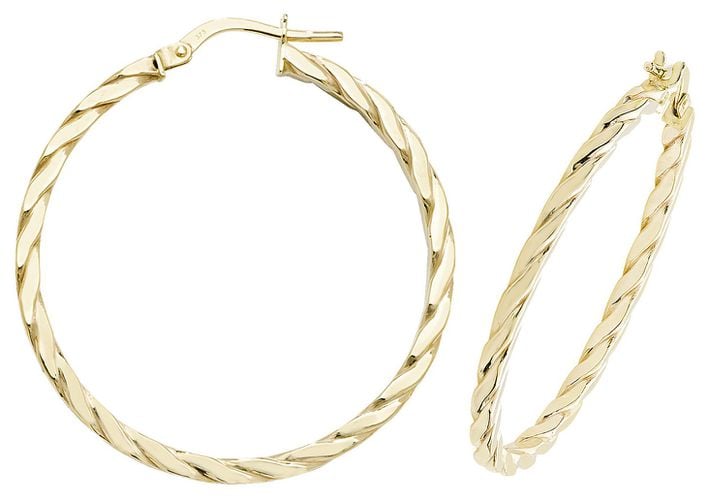 ER1041-30 30mm Hoop Earrings Jewellery - James Moore TH - Modalova