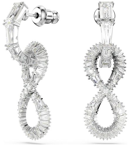 Hyperbola Drop Earrings Infinity White Jewellery - Swarovski - Modalova