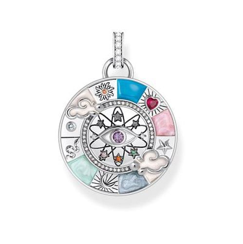 PE962-340-7 Silver Pendant Wheel Of Fortune With Jewellery - Thomas Sabo - Modalova