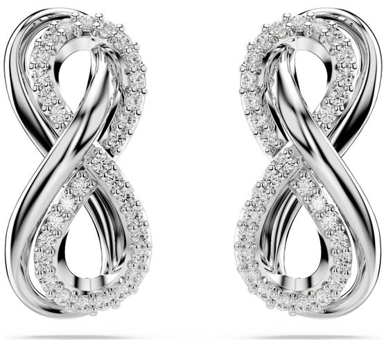 Hyperbola Stud Earrings Infinity White Jewellery - Swarovski - Modalova