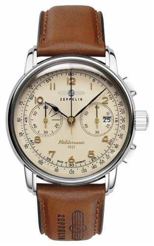 MÃ©diterranÃ©e 1921 Chronograph (42mm) Cream Watch - Zeppelin - Modalova