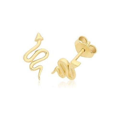 ES729 9ct Yellow Gold Snake Stud Earrings Jewellery - James Moore TH - Modalova