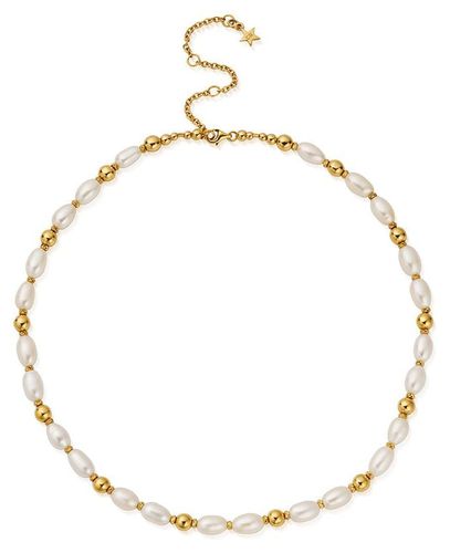 GNLPFR Ocean Pearl Necklace Gold-Plated Sterling Jewellery - ChloBo - Modalova