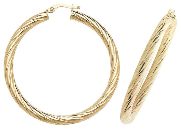 ER1059-40 40mm Hoop Earrings Jewellery - James Moore TH - Modalova