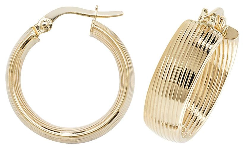 ER1057-15 15mm Hoop Earrings Jewellery - James Moore TH - Modalova