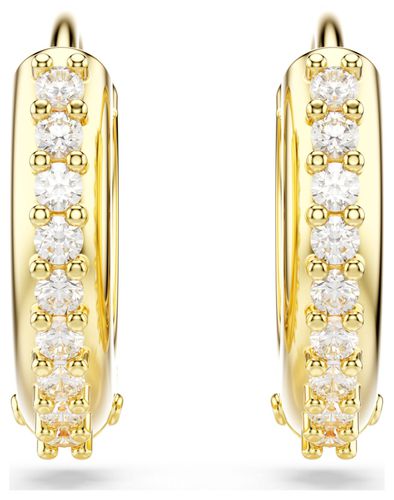 Matrix Hoop Earrings Crystals Gold- Jewellery - Swarovski - Modalova