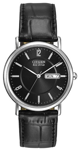 BM8240-03E Men's Leather Strap Eco-Drive Watch - Citizen - Modalova