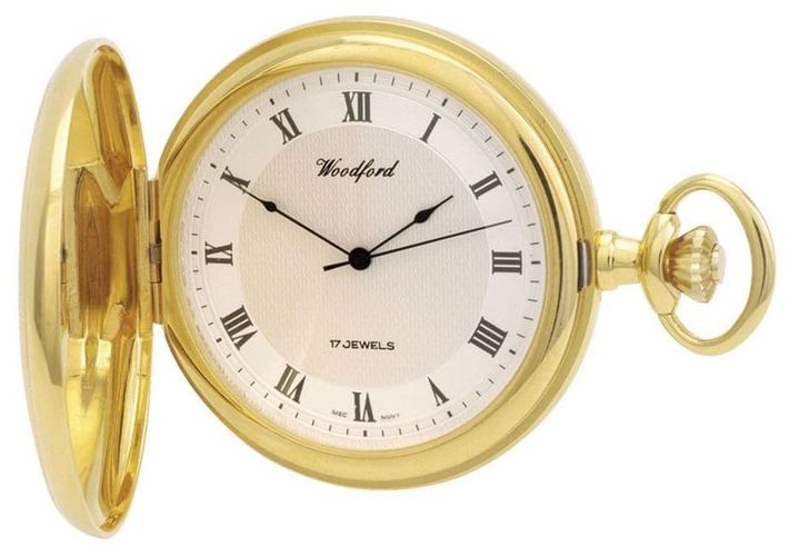 Full Hunter | Gold Plated | Pocket Watch - Woodford - Modalova