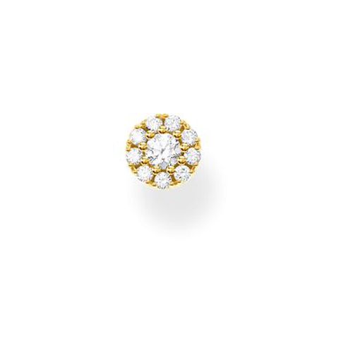 H2141-414-14 Single Ear Stud White Stones Gold Jewellery - Thomas Sabo - Modalova