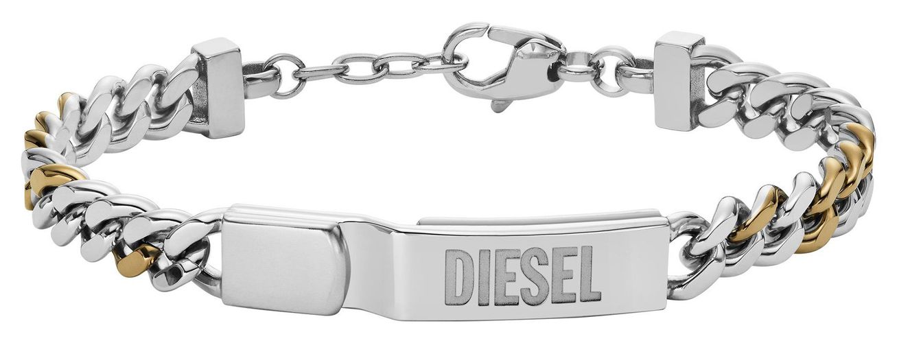 DX1457931 Men's Font Bar Detail Two-Tone Jewellery - Diesel - Modalova