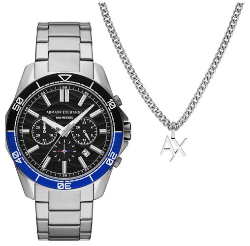 AX7166SET Men's & Necklace Gift Set ( Watch - Armani Exchange - Modalova