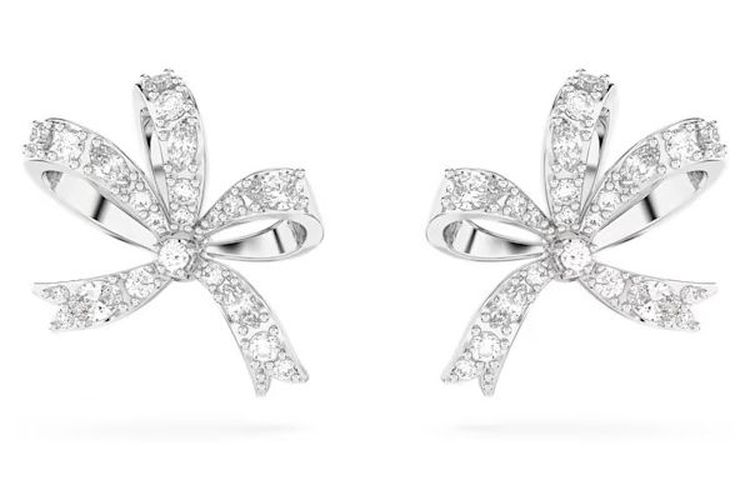 Volta Stud Earrings Bow, Small, , Jewellery - Swarovski - Modalova