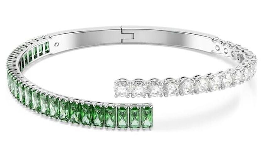 Matrix Bangle Mixed Cuts, , Rhodium Jewellery - Swarovski - Modalova