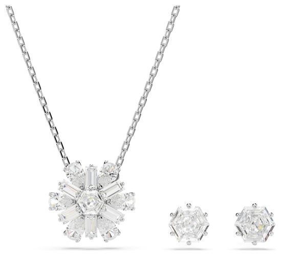 Idyllia Necklace and Earring Set Snowflake Jewellery - Swarovski - Modalova