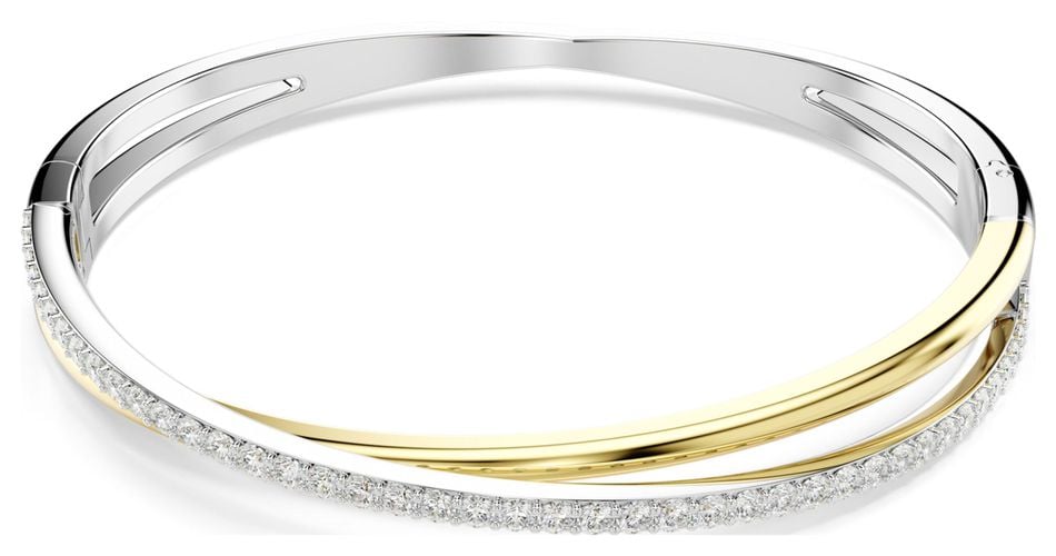 Hyperbola Bangle Crystals Rhodium Jewellery - Swarovski - Modalova