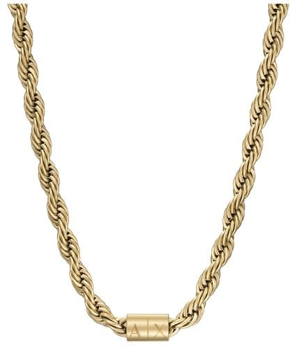 AXG0126710 Men's Gold-Tone Jewellery - Armani Exchange - Modalova