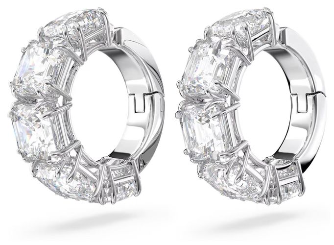 Millenia Clip Earrings | Rhodium Plated | Jewellery - Swarovski - Modalova