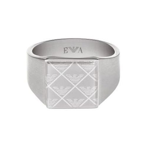 EGS3136040514 GENTS SIGNET RING SILVER SIZE V Jewellery - Emporio Armani - Modalova