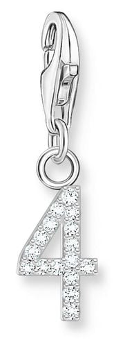 Silver Charm Pendant Number 4 With Jewellery - Thomas Sabo - Modalova