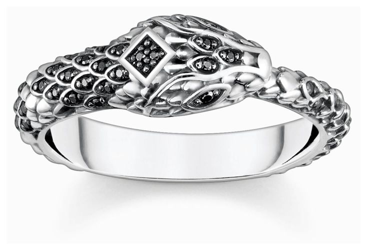 TR2419-643-11-60 Ring Blackened Snake | Rebel At Jewellery - Thomas Sabo - Modalova