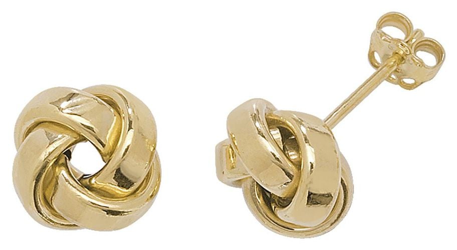 ER530 9CT YEL GOLD KNOT STUD EARRINGS Jewellery - James Moore TH - Modalova