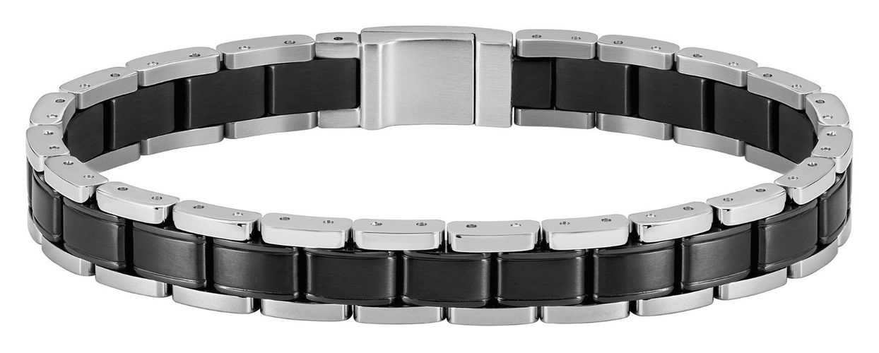 BOSS 1580665 Men's Metal Links Silver and Black Jewellery - BOSS Jewellery - Modalova